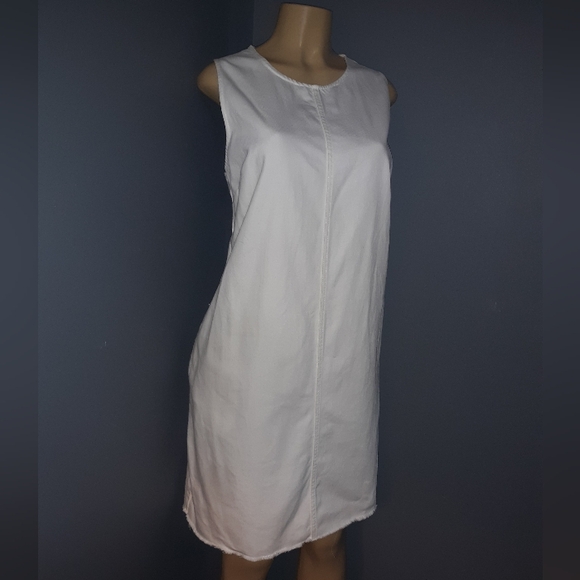 J CREW WHITE JEAN DRESS SZ 16 - Picture 3 of 6